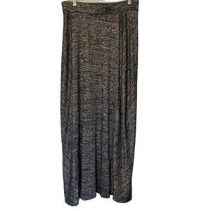 Lou & Grey Medium Maxi Skirt Black White Space Dye Long Soft Cozy